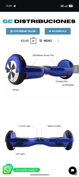 Hoverboard iWheel 6.5 pulgadas Azul Plus
