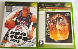 2 Videojuegos Xbox: NBA Live 2003 y Top Spin