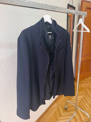 Traje azul con chaleco