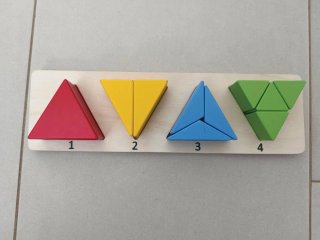 Puzzle de Geometría de Madera 1+