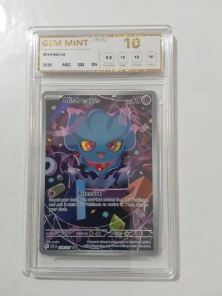 Carta Pokémon Misdreavus ASC 233/217 GEM MINT 10