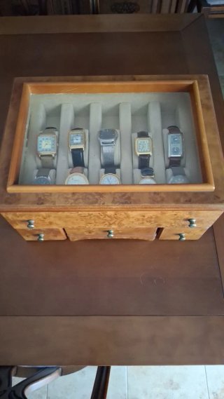 Joyero Madera Raíz Expositor Relojes