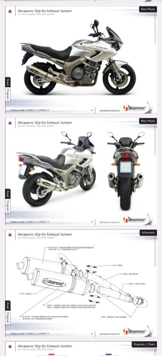 Akrapovic Dual doble Slip On Yamaha TDM 900