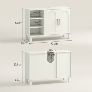 Móvil Sottolavabo para Baño de 2 Puertas