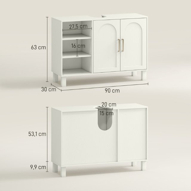 Móvil Sottolavabo para Baño de 2 Puertas