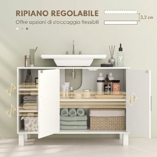 Móvil Sottolavabo para Baño de 2 Puertas