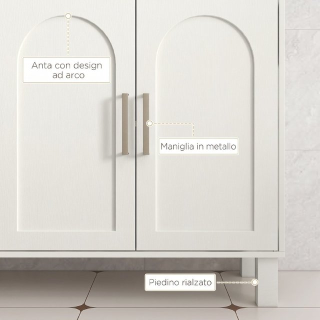Móvil Sottolavabo para Baño de 2 Puertas