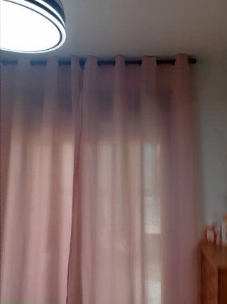 2 Cortinas rosa pastel 1.40 x 2.60 cada cortina