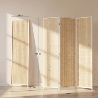 Biombo Interior de 3 Paneles Plegable