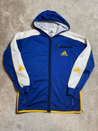 Sudadera Adidas Azul y Dorada con Capucha