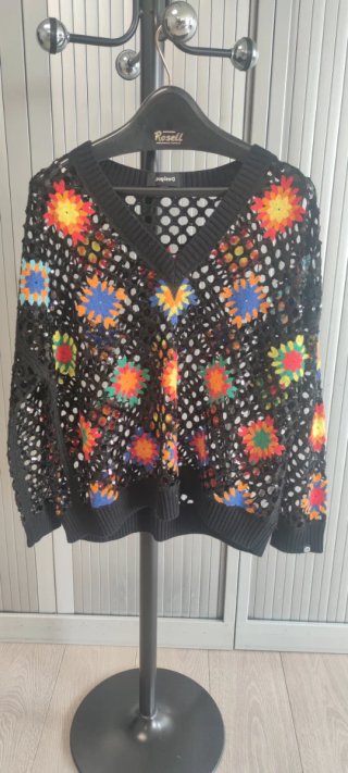 Jersey Desigual Crochet Negro Talla L