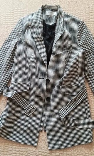 Blazer cuadros, Violeta by mango