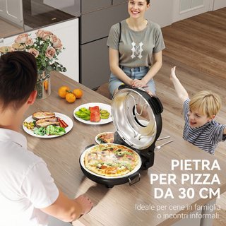 Horno de Pizza Eléctrico 1200W con