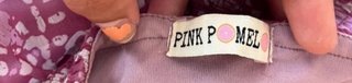 Top Rosa Estampado Atado al Cuello