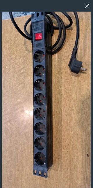 Regleta de 8 enchufes con interruptor