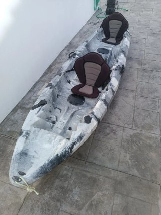 Kayak 2+1 con remos y asientos