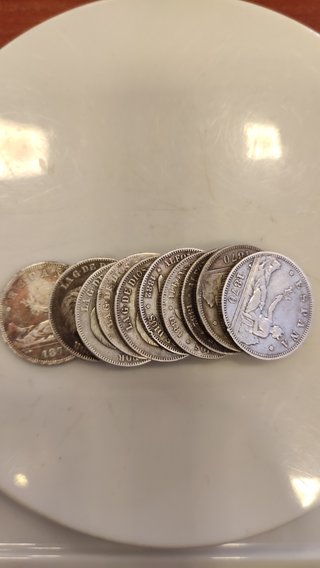 Lote plata. 835 monedas España 2 pesetas 98,70 gr.