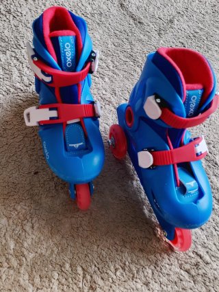 Patines Infantiles Oxelo Talla 26-28 + Proteccines