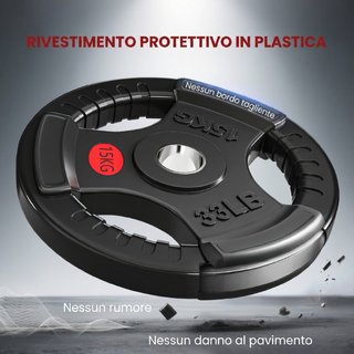 Juego de Discos de Peso 2x15 kg con Agujero de 5