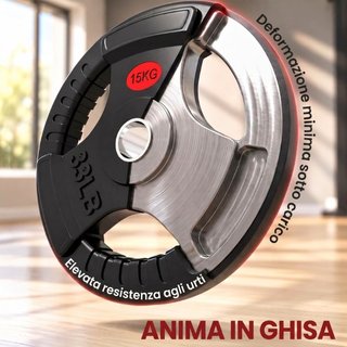 Juego de Discos de Peso 2x15 kg con Agujero de 5