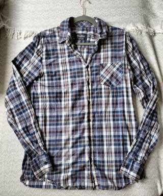 Camisa de cuadros Pull&Bear azul y marrón