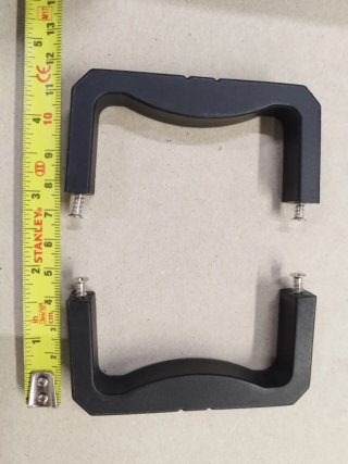 Set di 2 maniglie in plastica nera