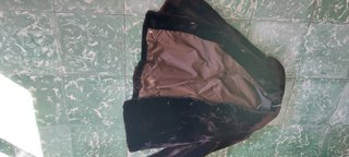 Abrigo piel sintética marrón