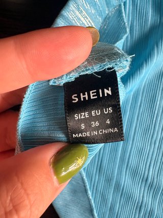Top azul tornasol Shein Talla S