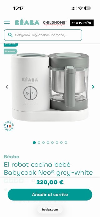 Béaba Babycook Neo - Primeras comidas