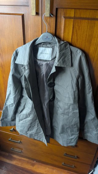 Chaqueta Zara Basic Verde Oliva