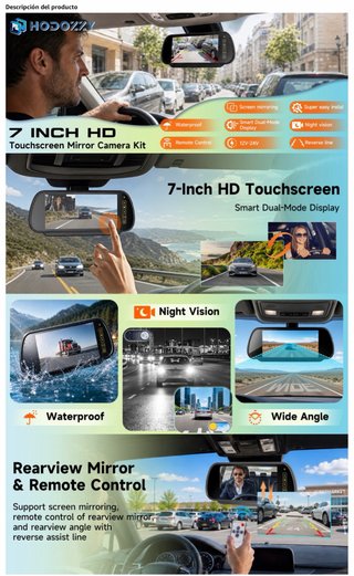 NUEVO! (60€) Cámara Marcha Atrás HD 7 con Mando