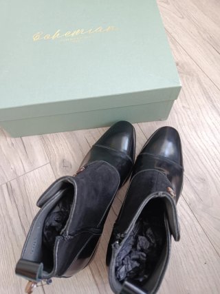 Botines de Piel vacuno Boxcalf Negros Talla 39