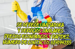 SE OFRECE LIMPIADORA Y SERVICIOS SIMILARES.