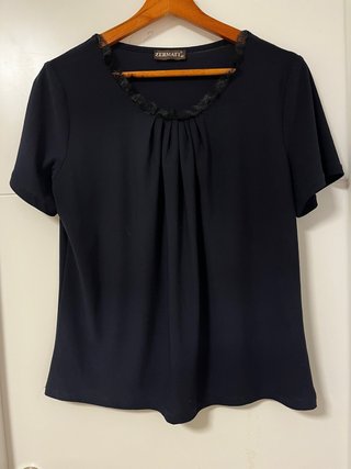 Top ZERMATI negro encaje elástico