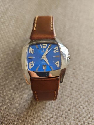 Reloj Lotus Azul Correa Marrón