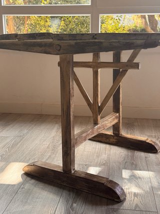 Mesa antigua Vendimia patina francesa
