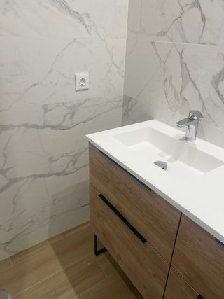 Mueble de baño doble de 1,20m madera y metal