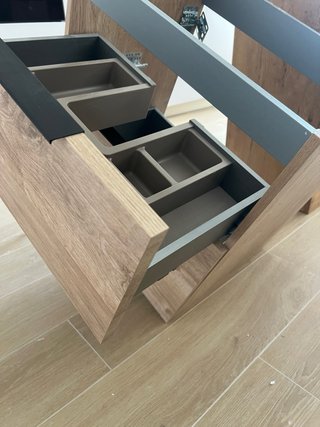 Mueble de baño doble de 1,20m madera y metal