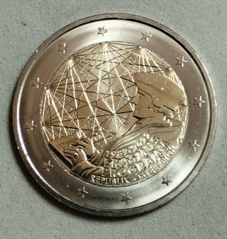 Moneda 2 euros Austria Erasmus 1987-2021