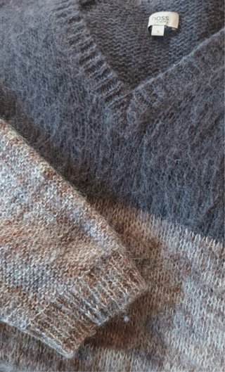 Jersey Hoss Intropia beige y gris