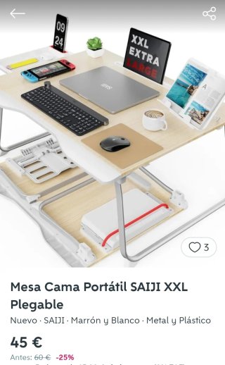 Mesa Plegable para Portátil o comer en el sofá.