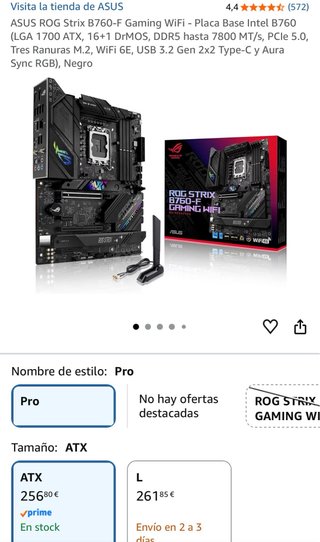 Placa Base Asus ROG Strix B760-F Gaming WiFi