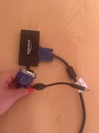 Pantalla ViewSonic Negra con adaptador USB c -VGA