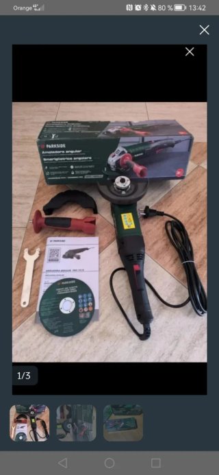 Radial Parkside 1200w nueva