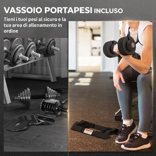 Pesas Ajustables con Soporte para Mancuernas y