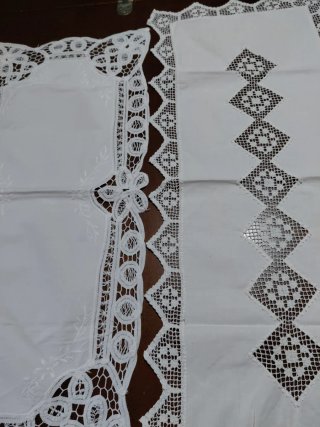Coppia di runner fatti a mano 75x33 cm