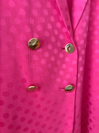 Chaqueta americana rosa lunares dorados