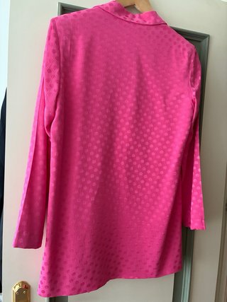 Chaqueta americana rosa lunares dorados