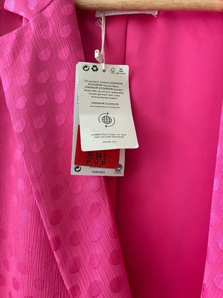 Chaqueta americana rosa lunares dorados