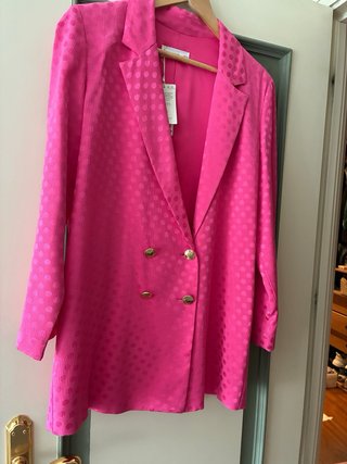 Chaqueta americana rosa lunares dorados